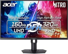 Nitro 27” 4K UHD 3840 x 2160 Gaming IPS MiniLED Monitor | AMD FreeSync Premium | 160Hz Refresh Rate to FHD 320Hz (DFR) | Up to 0.5ms | 1 x Display Port 1.4 & 2 x HDMI 2.1 Ports | XV275K V3biipprx