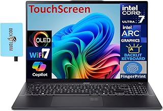 Swift 16 AI Laptop Copilot + PC 16.0" Touch OLED 2.8K Display (Intel Ultra 7-256V (Beats i9-14900k), 16GB LPDDR5X, 1TB SSD, Backlit KB, Fingerprint, 2 TB 4, Win 11 Pro) w/DKZ USB Port Expander