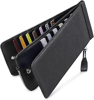 RFID Wallet Women Large Size Bifold Multi Card Wallet Case with Zipper Pocke Credit Card Holder for Women