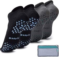 Sponsored Ad - Hylaea Unisex Non Slip Socks with Grip for Yoga, Hospital, Pilates, Barre | Ankle, Cushioned