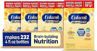 NeuroPro Baby Formula, MFGM* 5-Year Benefit, Expert-Recommended Brain-Building Omega-3 DHA, Exclusive Immune Supporting HuMO6 Blend, Infant Formula Powder, Baby Milk, 36.4 Oz (Pack of 4)