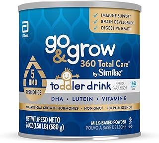 Go & Grow 360 Total Care by Similac Toddler Nutritional Drink, Has 5 HMOs, Powder, 24-oz Can