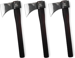 15.7" Competition Axes, 1065 Manganese Steel Throwing Hatchet Beech Wood Handle for Axe Throwing - 3 Pack