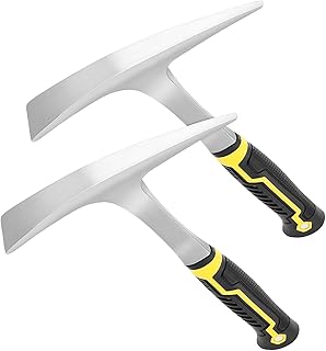 2 Pack 30oz Weeding Mattock Hoe, Small Rock Pick Axe with A Pointed Head and Pick Axes for Digging, Mining, Carpenters, Geologists