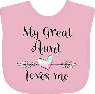 inktastic My Great Aunt Loves Me- Heart Baby Bib