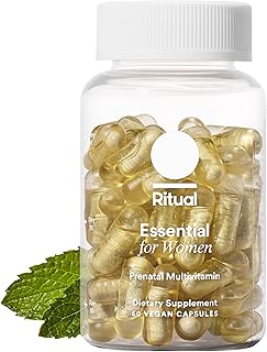 Sponsored Ad - Ritual Essential for Women Prenatal Multivitamin: Folate & Choline for Neural Tube Support, Omega-3 DHA for Fetal Brain Development, Iron, Calcium-Helper D3 & K2, Non-GMO, Vegan, Mint, 