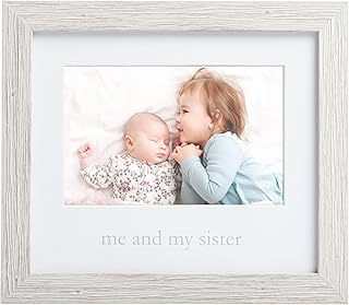 Kate & Milo Rustic Me & My Sister Frame, Sibling Keepsake, Ideal Little or Big Sister Gift, Gender Neutral Nursery Decor