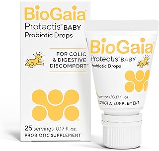 BioGaia Protectis Baby Probiotic Drops | Baby Essentials for Colic & Gas Relief | Safe for Newborns | Ease Crying, Fussing, Colic, Gas, Spit-ups & Constipation | No Dairy, Soy & Gluten | 5mL
