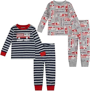 Sponsored Ad - unisex-baby Long Sleeve Pajama 4-piece Set