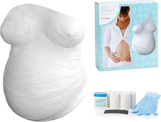 Pearhead Belly Casting Kit, Pregnancy Keepsake Making Kit, Easy DIY Plaster Cast Baby Bump Keepsake, Baby Gift For Expecting Moms and Ideal Nursery Decor, White