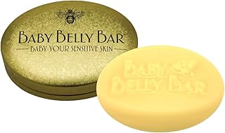 Honey House Naturals Baby Belly Bar Solid Lotion Bar, New in Gold Tin Case, 1.7 oz