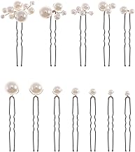 Sponsored Ad - 12 Pieces Bridal Hair Accessories Pearl Wedding Hair Pins Handmade Bridal Hair Pins for Wedding Brides Women Girls