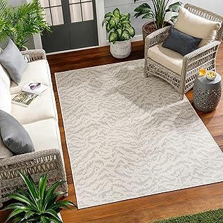 BoutiqueRugs Friso Contemporary Area Rug - Outdoor Safe - Rose Cream, Dusty Sage, Nutmeg - 18" x 18" Sample