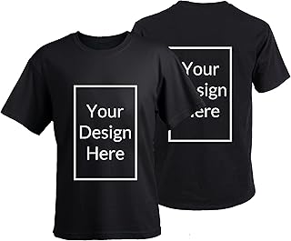 Sponsored Ad - Custom T-Shirts Design for Men & Women: Personalized Cotton Shirts with Front & Back Printing - Add Your Text, Image, or Logo