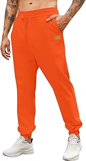 Sweatpants for Men Drawstring Waisted Joggers Casual Loose Fit Cuffed Leg Pants Fashion Streetwear with Pockets