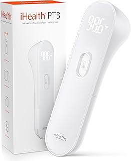 Sponsored Ad - iHealth No-Touch Forehead Thermometer for Adults, Kids, Babies - 1s Fast Accurate, 3 Ultra-Sensitive Sensors, Quiet Vibration Feedback, Digital Large LED Digits, Easy to Use for Home & 