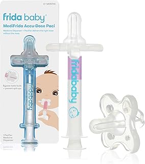 Frida Baby Medicine Pacifier Syringe, Accu-Dose Paci, Medi Frida Dispenser for Mess & Fuss Free Use, Made in USA