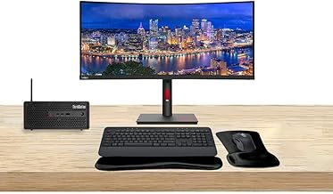 ThinkStation P3 SFF i7k, 64GB RAM, 1TB SSD, Windows 11 Pro, RTX A4000 16GB Bundled with ThinkVision T34w 34” Curved 2K, T2U Plus WiFi, MK650 Wireless Keyboard & Mouse, Gel Mouse & Wrist Pad