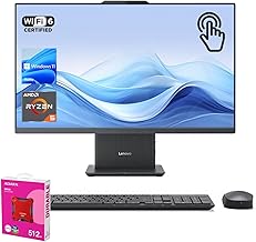 Sponsored Ad - 2025 IdeaCentre Business All-in-One, 27" FHD Touchscreen 100Hz, AMD Ryzen 5 7535HS, 32GB DDR5 RAM, 1TB SSD, Webcam, Wireless KB & Mouse, Windows 11 Home, Bundle with Adata 512GB Externa