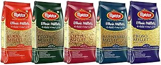 Manna Millets 5lb - natural grains | hulled | foxtail, kodo, little, barnyard, proso (each 1 pound) gluten-free, protein, low carb, high fibre-2.27Kg