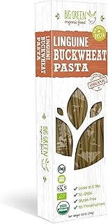 Sponsored Ad - Big Green Organic Food- Organic Buckwheat Linguine, Gluten-Free, Single Ingredient, Pure Buckwheat, Non-GMO, Vegan, Wheat and Rice Alternative, 8.8oz (1 Pack)