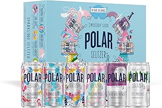 Polar Seltzer Jr Variety Pack, 7.5 fl oz cans, 24 pack, Six Flavors, Mini Cans, No Sugar, No Sweeteners