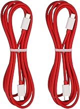 for SUPERVOOC USB-C to USB-C Cable for OnePlus 10T 6.6FT, 2-Pack Type C Warp Charge Dash Charger Cable 65W Super Fast PD Charging Cord for OnePlus 9 Pro 8T 8 Pro 7T iPad Pro MacBook Pro Air