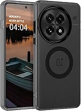 for OnePlus 13 Case [Compatible with MagSafe] Translucent Matte Back Shockproof Slim Fit Drop Proof Protection Anti-Fingerprint Cover Phone Case for OnePlus 13 5G 2025, Black