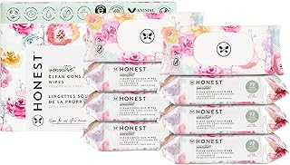 Sponsored Ad - Clean Conscious Multi-Use Wipes, Unscented Hypoallergenic Baby Wipes for Sensitive Skin, 99% Water Plant-Based Compostable Wipes, Rose Blossom, 576 Count