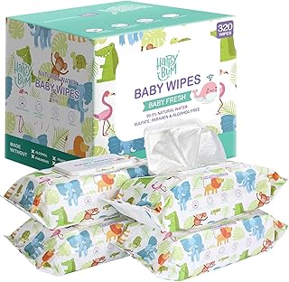Sensitive Water Baby Diaper Wipes, Baby Wipes, Unscented, 4 Flip-top packs (320 Wipes Total)