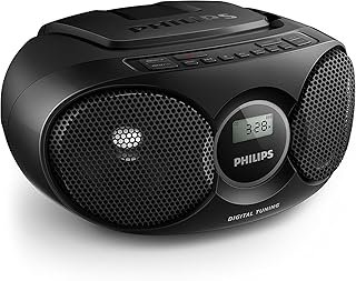 Sponsored Ad - Portable CD Player Boombox Radio CD Player Combo for Home, Stereo Sound Speakers and MP3/CD-R/RW Compatible, Programmable CD Player with FM Radio/USB/Headphone Jack/AUX Input