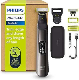 Philips OneBlade 360 Pro Face + Body, Hybrid Electric Beard Trimmer, Shaver and Bodygroomer, with 360 Blade Technology, Model QP6552/90