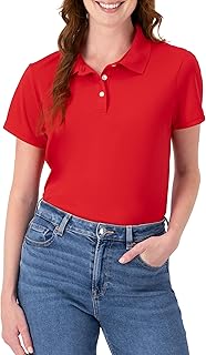 Women's Performance Polo, Single or 3-Pack, Sport Cool DRI Moisture-Wicking Polo Shirt, 40+ UPF Protection