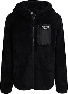 Girls Fleece Jacket - Full Zip Soft Sherpa Faux Fur Coat Hooded Winter Jacket - Warm Teddy Coat for Girls