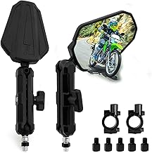 Sponsored Ad - Adventure Motorcycle Mirrors 8mm 10mm Motorbike Side Mirror, Universal 7/8" Handlebar Rear View Mirrors, Adjustable Double Roller ATV Mirror Compatible with Honda CRF Kawasaki Scooter