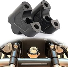 Motorcycle Handlebar Risers, 7/8" 22mm Offset Handlebar Risers Mount Clamp Kit 30mm Height Compatible with Royal Enfield Himalayan 2016-2023/Himalayan Scram 411 2022-2024