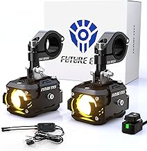 Sponsored Ad - LED Motorcycle Fog Lights, 60W Auxiliary Driving Lights, High/Low Beam, Amber/White Daytime Running Light, Waterproof Off-Road Light for Motorcycles, ATVs, UTVs & Dirtbike