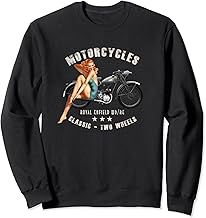 Pin up Girls Royal Enfield WDRE Vintage Motorcycle WW2 Sweatshirt