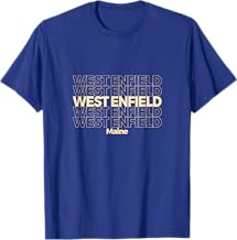 Vintage West Enfield, Maine Repeating Text T-Shirt