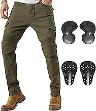 Sponsored Ad - Motorcycle Pants for Men Motocross Riding Pants Motorbike Riding Denim Jeans Adventure Trousers with CE Armor