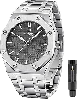 Sponsored Ad - Mens Watches Chronograph Stainless Steel Waterproof Date Analog Quartz Watch Business Casual Fashion Wrist Watches for Men