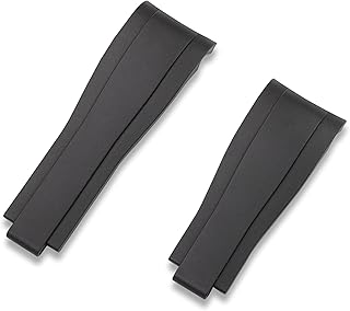 Sponsored Ad - RS01 Curved End Rubber Strap Watch Band Compatible with 40mm Rolex Submariner, Explorer, Explorer II, GMT Master, GMT Master II, Daytona, and Yachtmaster