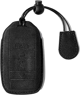 Premium Suede Car Key Fob Case Cover Shell Fit for Rolls-Royce Phantom Badge Edition with Keychain