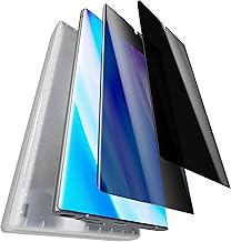 Sponsored Ad - 2 Pack for Samsung Galaxy S22 Ultra/S23 Ultra Privacy Screen Protector, Anti-Spy 3D Curved PET Film, Fingerprint ID Support [Auto Alignment Carbin] [Dust Removal]