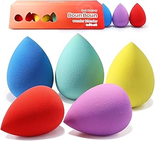 Makeup Sponge Set 5 Pack Micro Porous Low Absorption Soft Latex Free Foundation Beauty Sponges & Blenders for Powder Cream