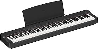 P225B, 88-Key Weighted Action Digital Piano with Power Supply and Sustain Pedal, Black (P225B)