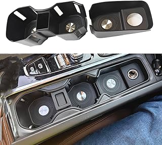 for Volvo Car Cup Holder Coaster, Silicone Cup Holder Insert, Non-Slip Cup Holders, Car Accessories Interior， for XC60 XC90 XC40 Center Part Storage Box Accessories ((Coaster) No Wireless Charging)