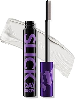 Slick Day Strong-Hold Clear Brow Gel, Lifted, Laminated Eyebrows, Up to 24 HR Wear, Comfortable Feel with Water-Based Wax, Flake-Proof, No White Cast, Dries Clear, Vegan - 0.23 fl oz
