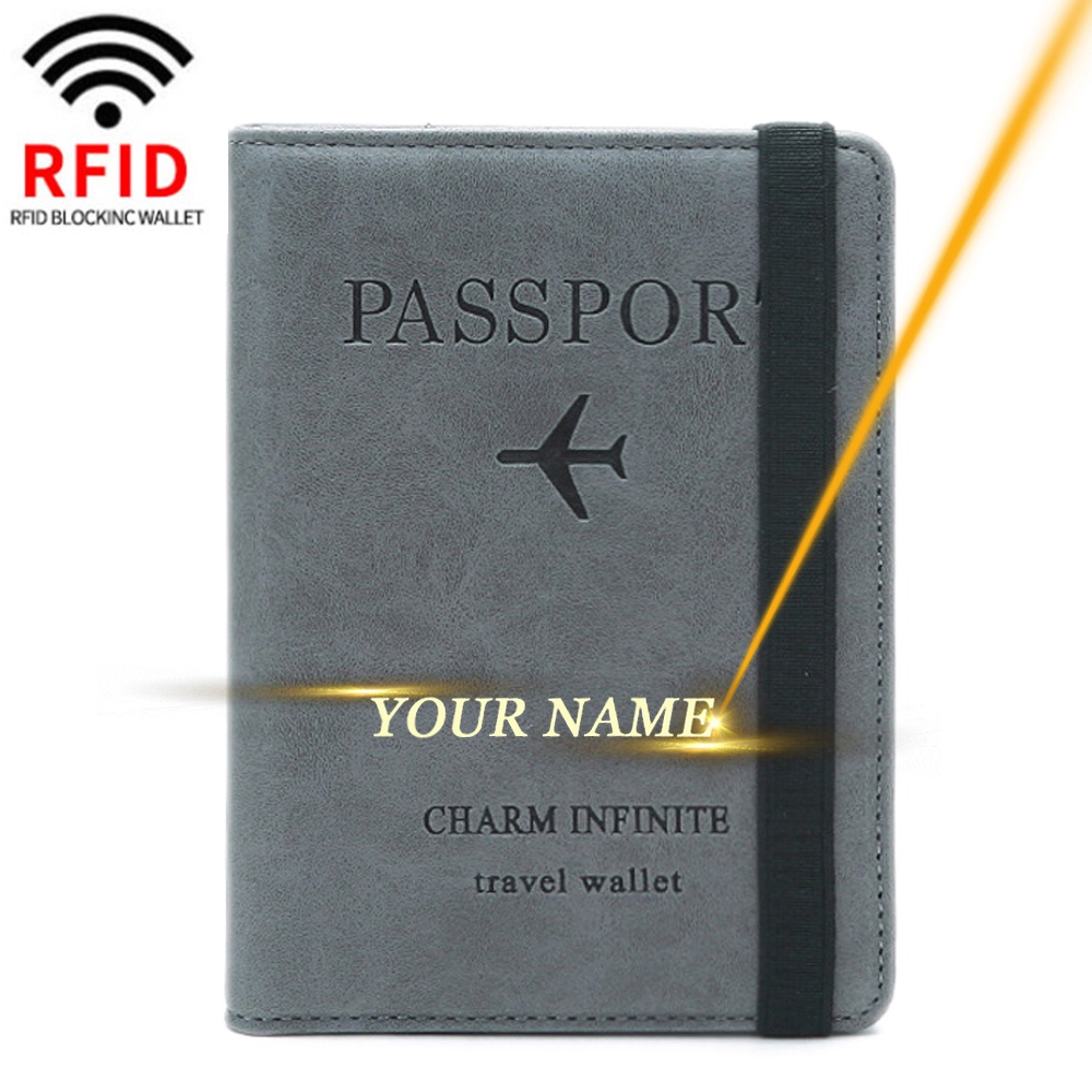 RFID  Passport Cover Travel Wallet Passport Holder Men's Bank Card Holder Case Women Credit ID Document
