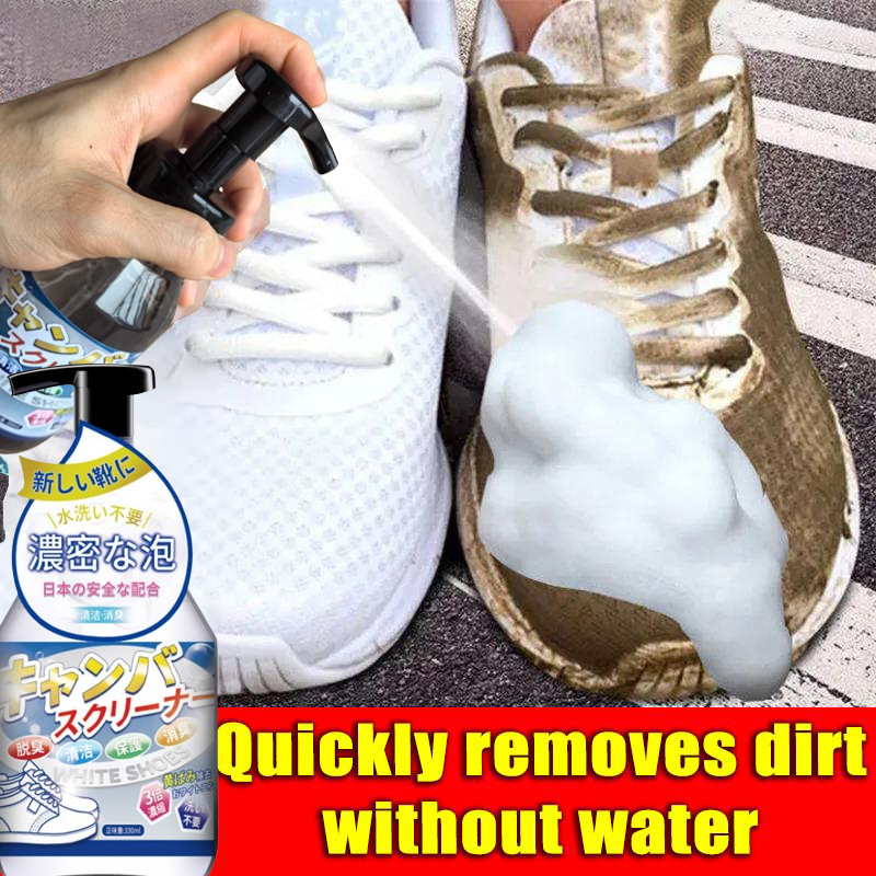 Japan White Shoes Cleaner Water-Free Foam Sneaker Cleaner 330ML Deodorant Spray Stain Remover Shoe Cleaner 白鞋清洁